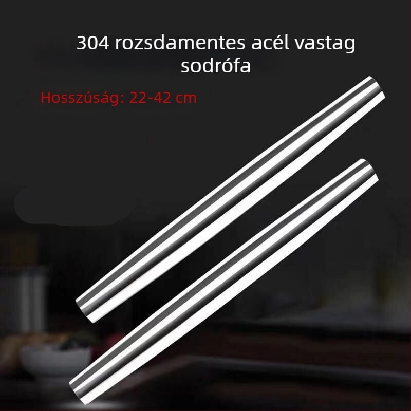 304 rozsdamentes acél nyújtófa, háztartási használatra, konyhai sütőeszköz
