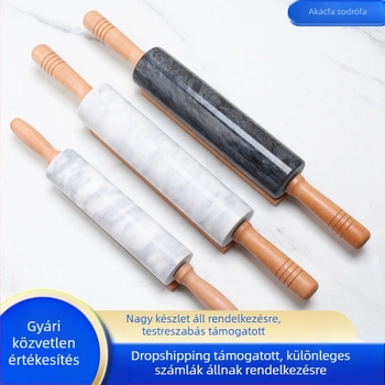 Modern minimalista márvány nyújtófa háztartási használatra sütéshez