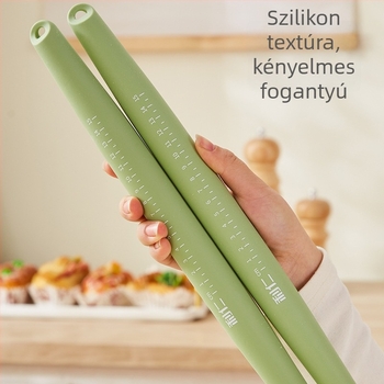 GMZ-JC2 szilikon nyújtófa Liren-től, hosszú nyéllel, ideális tésztához és gombócokhoz készült tészta lapokhoz