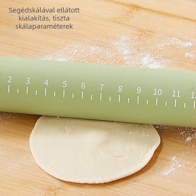 GMZ-JC2 szilikon nyújtófa Liren-től, hosszú nyéllel, ideális tésztához és gombócokhoz készült tészta lapokhoz