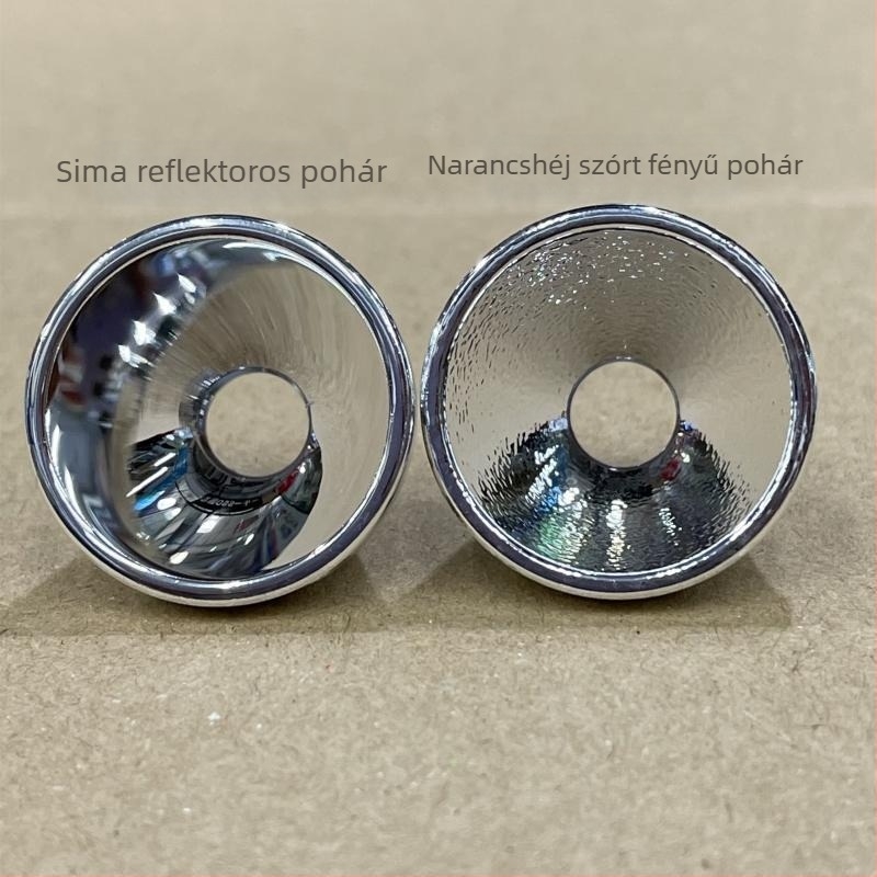 24x16.6x7 mm-es alumíniumötvözet lámpa ház, sima felület és narancshéj textúra, vákuum bevonat, DIY LED zseblámpa kiegészítő