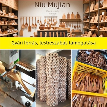Nagy nyújtófa ébenfa faanyagból tésztalapokhoz és nudli tésztához, háztartási használatra