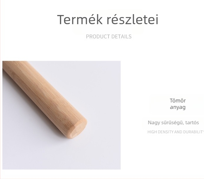 Weijia bambusz nyújtófa, tapadásmentes, tésztához és töltött tészták nyújtásához, nagy és kicsi méretben, háztartási használatra