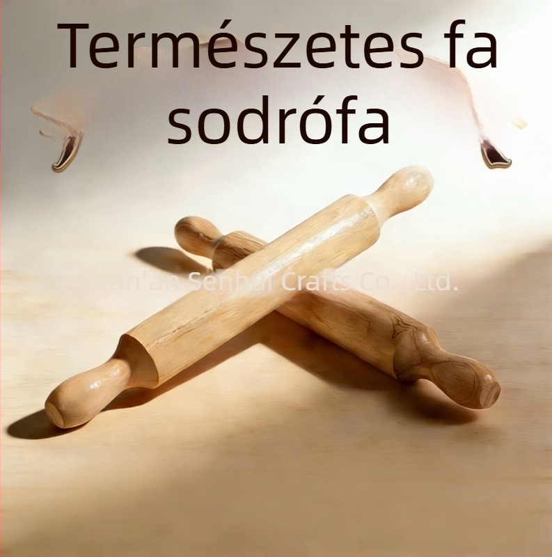 Természetes tömörfa nyújtófa, festék és viasz nélkül, háztartási használatra