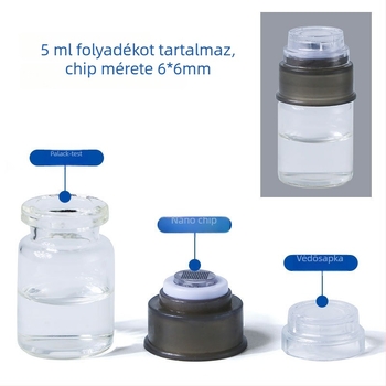 Nano mikrokristályos 6D chip automata folyadékadagoló kiegészítők szépség- és bőrápoló bejuttató készülékhez, 5 ml kapacitás