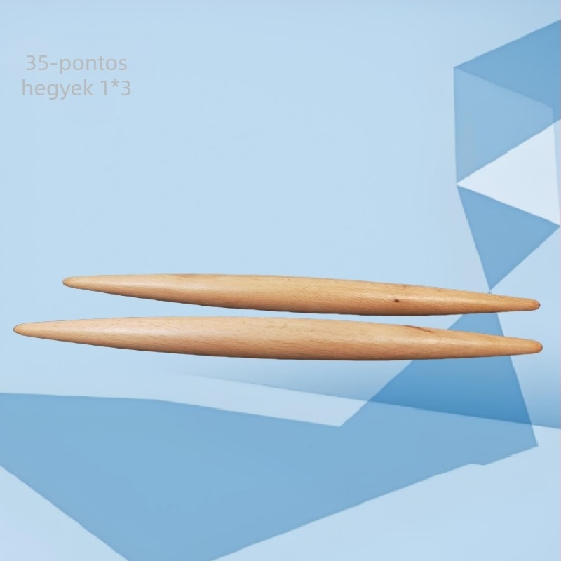 Fából készült 35 hegyes végű nyújtófa gombóc tésztához