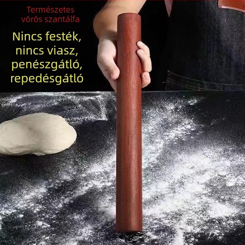Vörös szantálfa nyújtófa, tömörfa sütőeszköz otthoni használatra