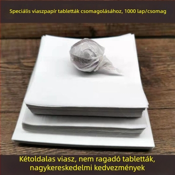 Tabletták viaszpapírja, kétoldalas, fekete szezámmagos tabletták csomagolásához, speciális papír tablettákhoz, élelmiszerbiztos szilikon bevonattal