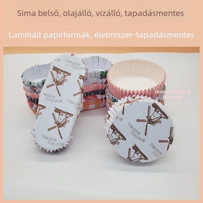 Egyszer használatos bevont sütőpapíros tálca – kör alakú hajóformájú, kenyér és kolbász számára, zsíroldó, nem tapadó kraftpapír