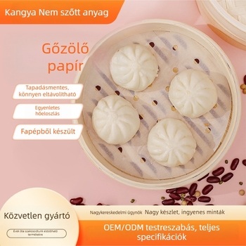 Tapadásmentes gőzölőpapír, kör alakú gőzölőpapír, sütőpapír gőzölt zsemlyéhez