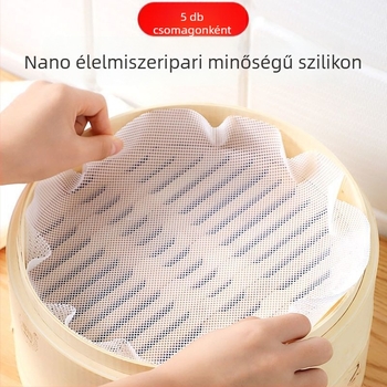 Nano szilikon gőzölő matrac zsemlehez, kör alakú, tapadásmentes