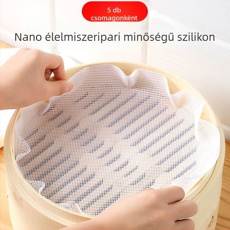 Nano szilikon gőzölő matrac zsemlehez, kör alakú, tapadásmentes