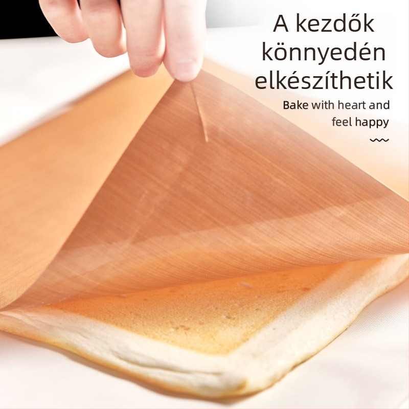 Teflon bevonat sütőolajvászon, élelmiszer-minőségű, újrahasználható, hőálló, vágásra alkalmas