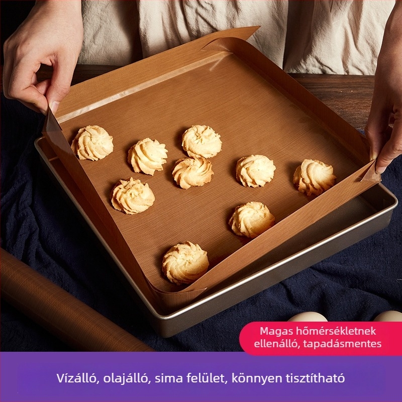 Teflon bevonat sütőolajvászon, élelmiszer-minőségű, újrahasználható, hőálló, vágásra alkalmas