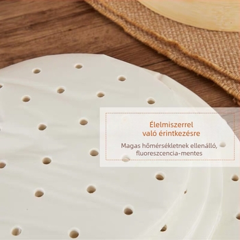 Tapadásmentes párolópapír sütéshez, olajos sütőpapír alátét a pároláshoz, alsó lap a gőzölőedényekhez, 100 lap