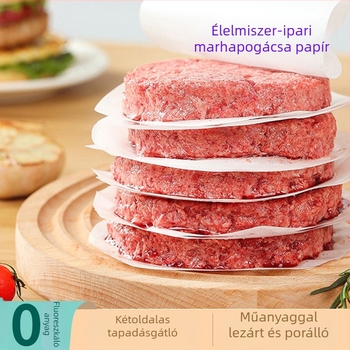 Hamburger húspogácsa papír – zsírtaszító, tapadásmentes, olajat felszívó, grillsütőhöz és fagyasztott húspogácsákhoz