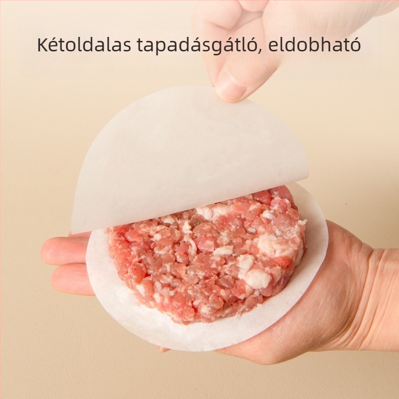 Hamburger húspogácsa papír – zsírtaszító, tapadásmentes, olajat felszívó, grillsütőhöz és fagyasztott húspogácsákhoz