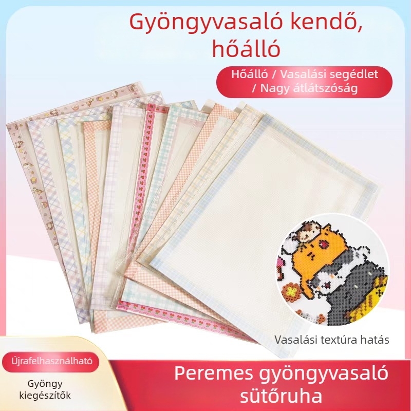 Átlátszó vasalópapír gyöngyök művészetéhez, hőálló, transzfer- és sütőpapír, gyöngyfűző eszközök
