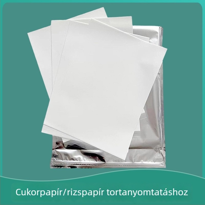 A3 méretű ehető cukorpapír és ragadós rizspapír torták nyomtatásához – fondantlapok fotó tortákhoz
