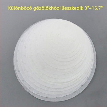 Kör alakú, egyszer használatos gőzölőpapír szilikon bevonattal, tapadásmentes, gőzálló
