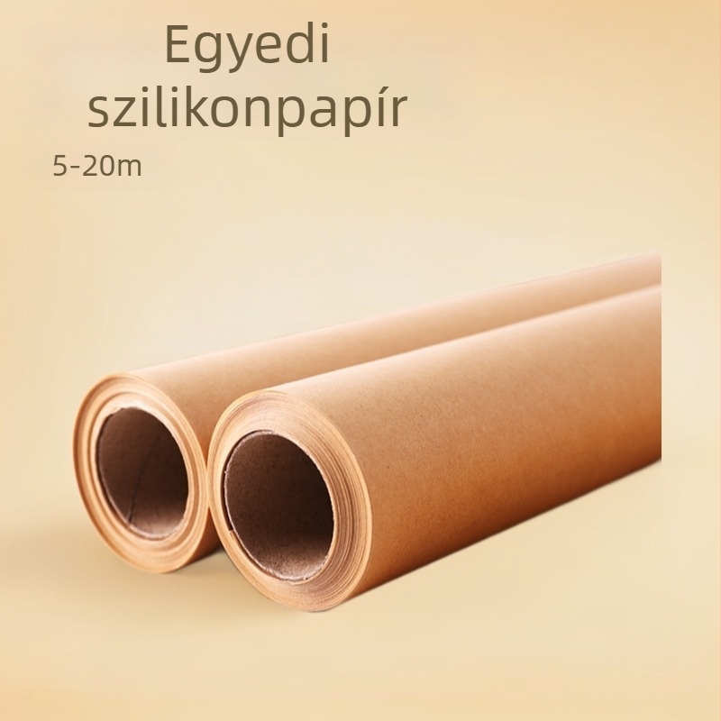 Kétoldalas szilikonos sütőpapír, 5–20 m-es dobozban, sütéshez, légsütőhöz, grillhez és sütőhöz