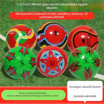PVC méret 5-ös gyerekeknek, gépi varrással készült focilabda, iskolai edzéshez