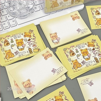 Szuper aranyos Butter Bear üzenetkártya - Rajzfilmszerű születésnapi üdvözlőlap, kézzel írt