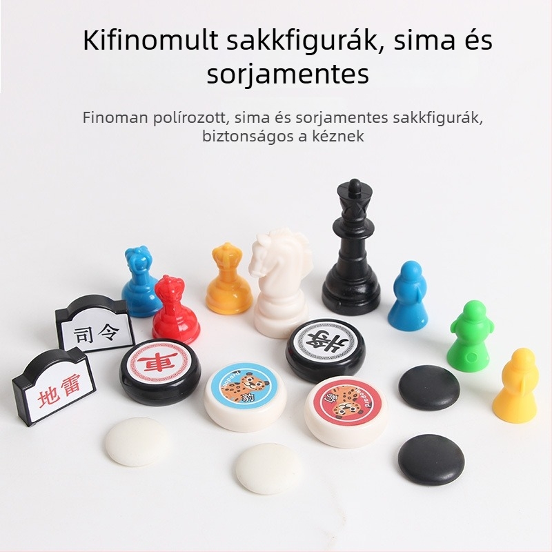 Többjátékos összecsukható hordozható Go, Gomoku és Repülő sakk tábla — Családi interaktív asztali játék