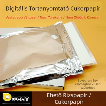 Ehető cukorpapír tortanyomtatókhoz, ehető fotópapír, glazúrlapok