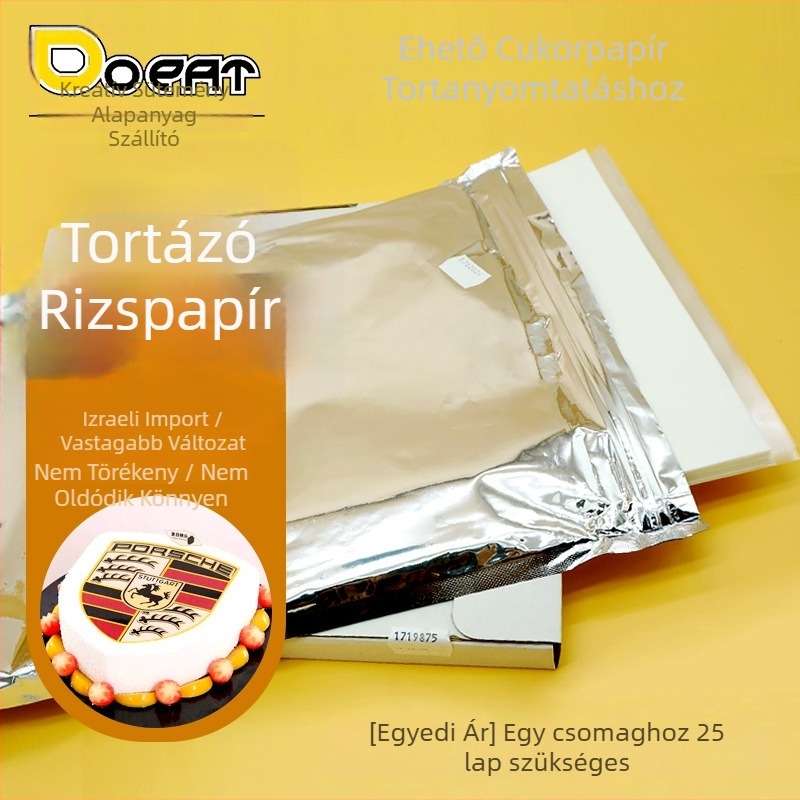Ehető cukorpapír tortanyomtatókhoz, ehető fotópapír, glazúrlapok