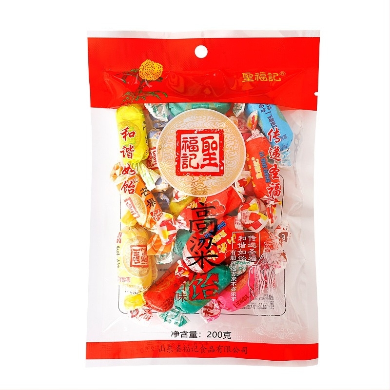 Shengfuji Kaoliang Jelly 200 g, vegyes gyümölcs ízű zselés snack, rostos textúrával