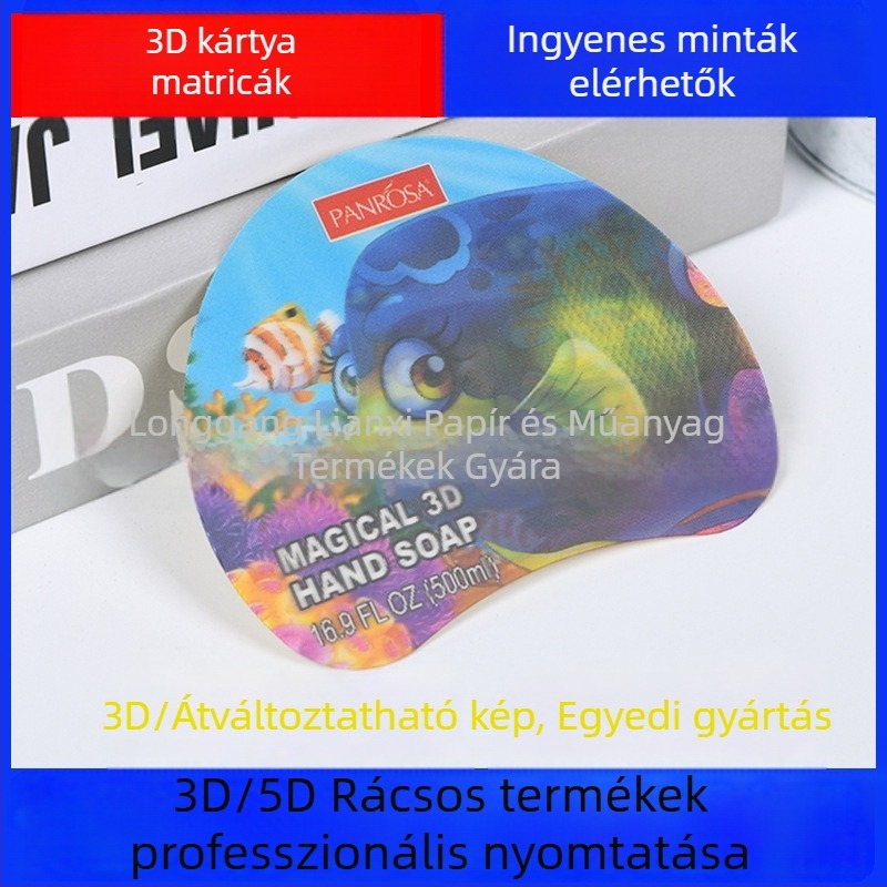 Csillagos postai képeslap 3D átalakuló matrica – rajzfilm animáció, sztereoszkopikus kártya, testreszabható