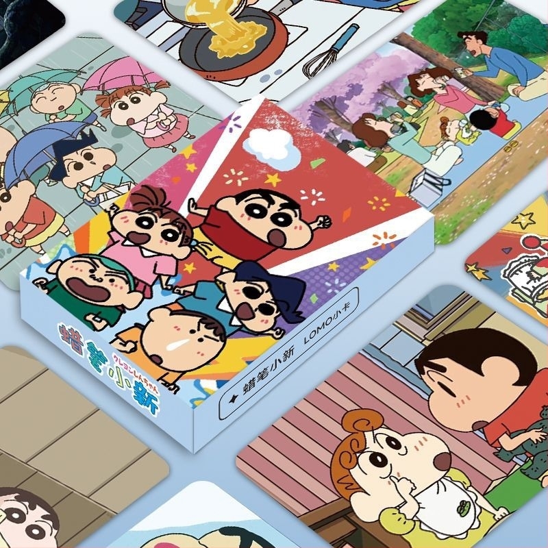Aranyos Shin-Chan LOMO kártya — fin könyvjelző és képeslap a szoba dekorációjához