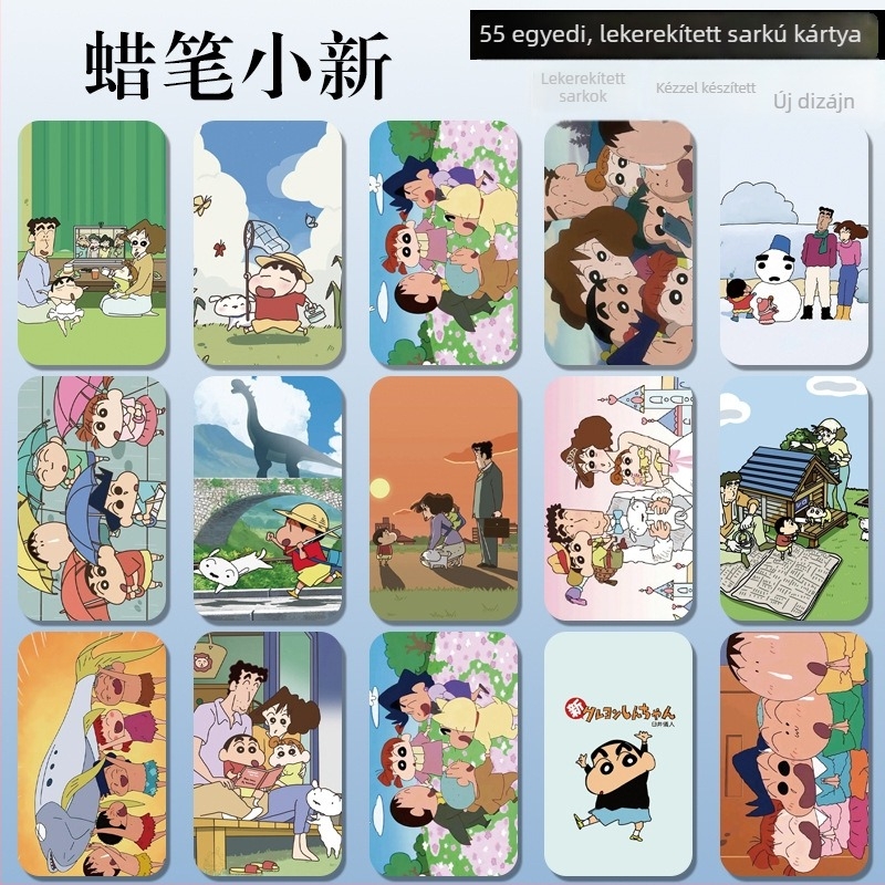 Aranyos Shin-Chan LOMO kártya — fin könyvjelző és képeslap a szoba dekorációjához