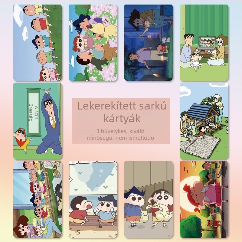 Aranyos Shin-Chan LOMO kártya — fin könyvjelző és képeslap a szoba dekorációjához
