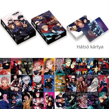 Jujutsu Kaisen 30 kétszoldalas LOMO kártyák, dobozos HD anime kártyák