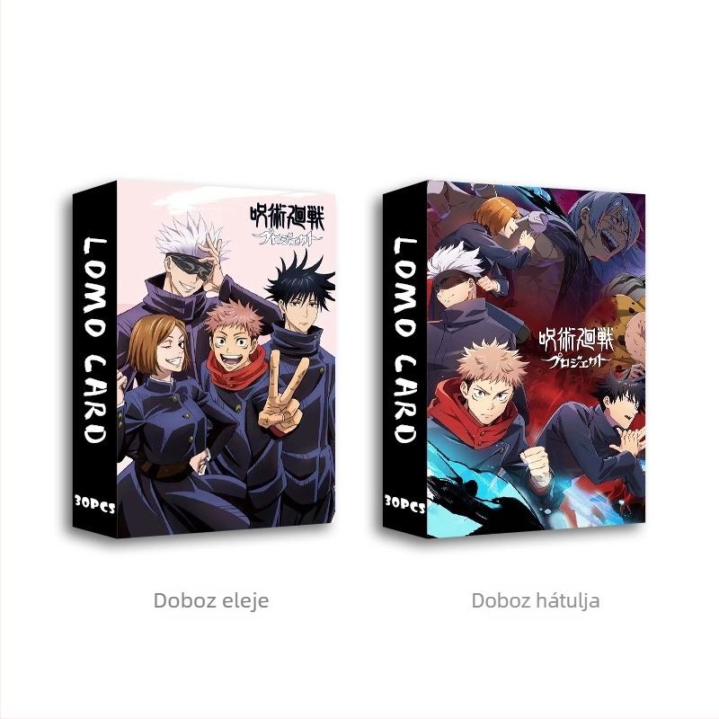 Jujutsu Kaisen 30 kétszoldalas LOMO kártyák, dobozos HD anime kártyák