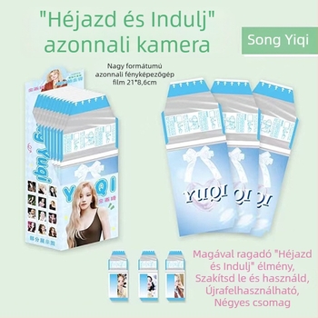 Polaroid-stílusú képeslap kivehető fotóval, japán stílusú dizájn, ajándék nőknek, barátnőknek