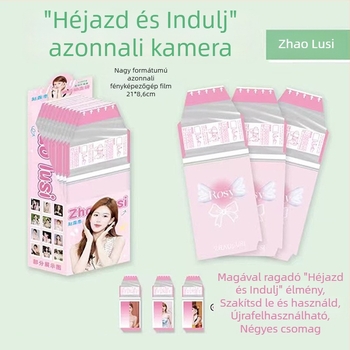 Polaroid-stílusú képeslap kivehető fotóval, japán stílusú dizájn, ajándék nőknek, barátnőknek