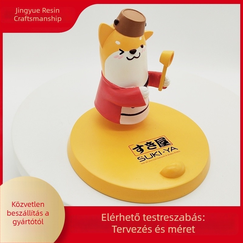 Gyanta telefontartó aranyos karikatúra dizájnnal, utazási szuvenír, születésnapi ajándék