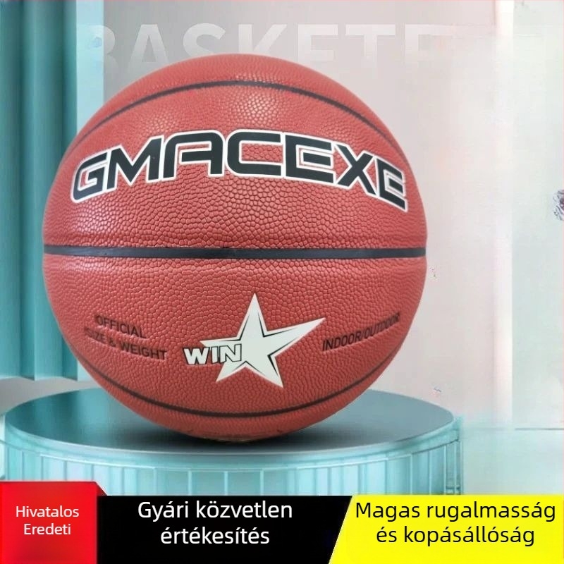 PVC kosárlabda – Méretek 5, 6 és 7 – Kopásálló, gyerekeknek és felnőtteknek
