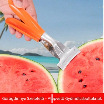 Rozsdamentes acélból készült dinnyenyitó és szeletelő eszköz