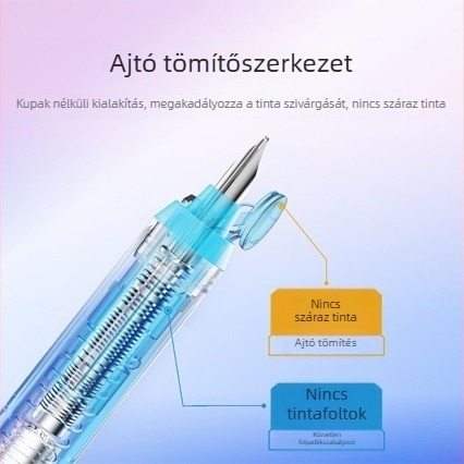 Nyomógombos toll, EF vékony hegy 0,38 mm, DS785 könnyű diák sorozat, törölhető kék tinta