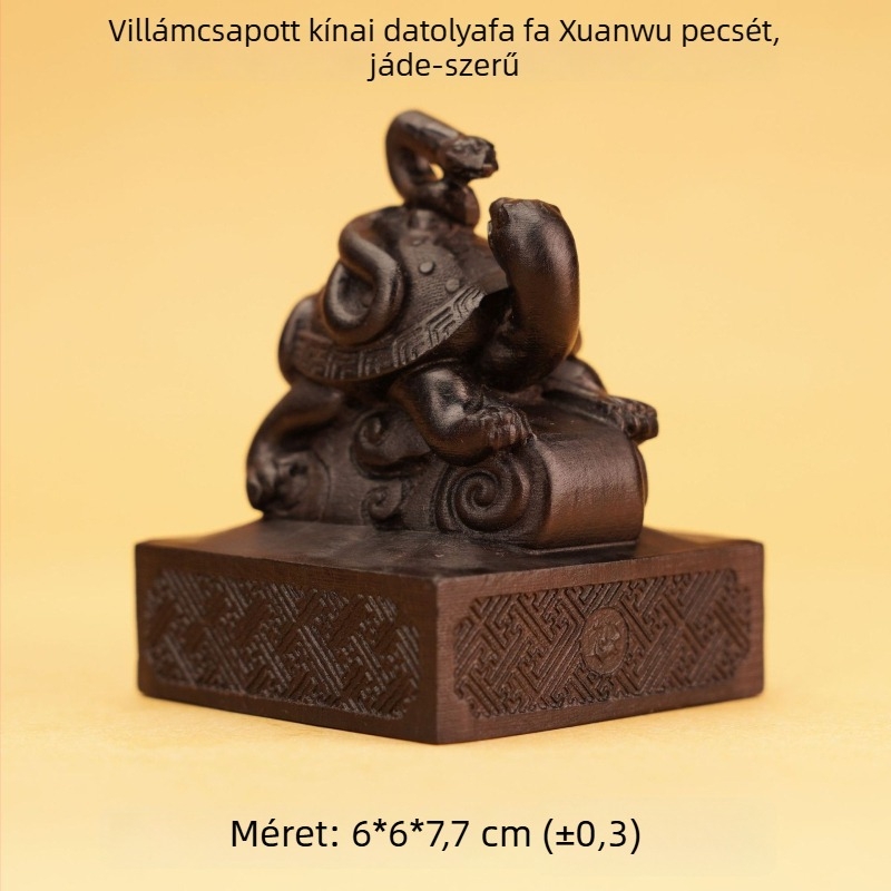 Xuanwu pecsét jade-szerű megjelenéssel, villámcsapott