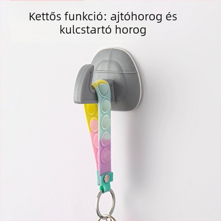 Szilikon ajtóakasztó és kilincs párnázó, ütéscsillapító párna, fúrás nélküli, halk fürdőszobai ajtóstop