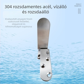 304 rozsdamentes acél ajtózsanér, teherbírás 60–80 kg, fából készült ajtókhoz és acél keretekhez, 90°-os nyitás.