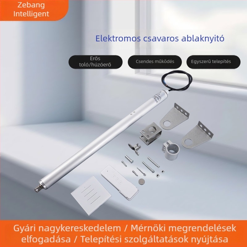 Személyre szabott elektromos csavaros ablaknyitó ipari raktárak tetőablakaihoz, tűzvédelmi kapcsolattal és intelligens füstkivezetéssel
