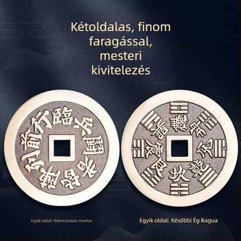 Taoista kilenckarakteres mantra réz érme amulett a békéért és védelemért