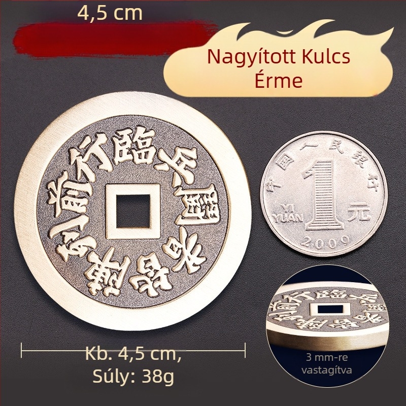 Taoista kilenckarakteres mantra réz érme amulett a békéért és védelemért