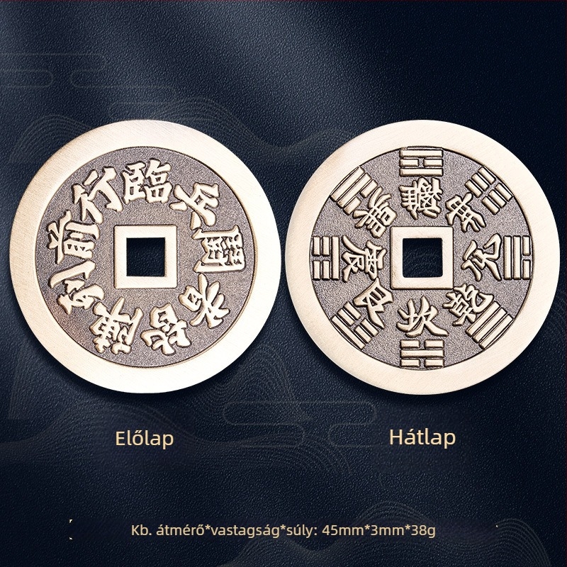 Taoista kilenckarakteres mantra réz érme amulett a békéért és védelemért